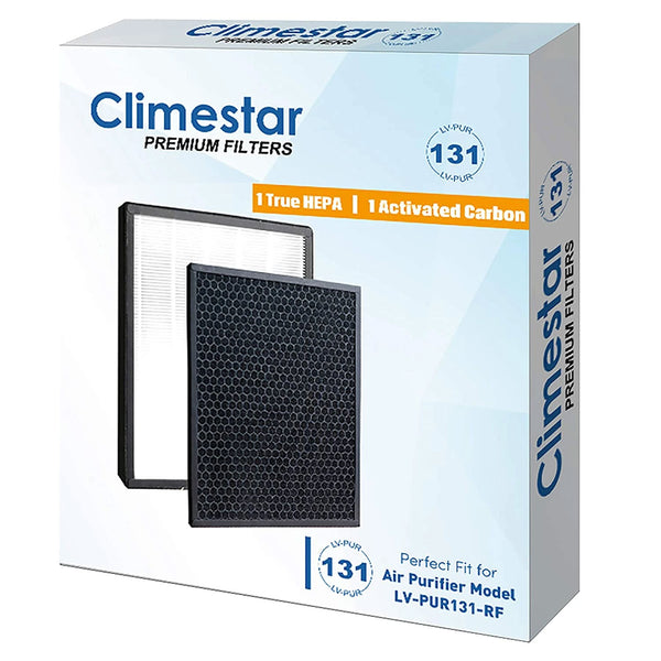 Climestar Filter for Levoit Air Purifier LV-PUR131, Part LV-PUR131-RF True HEPA Filter and Activated Carbon Pre-Filter 1 Set