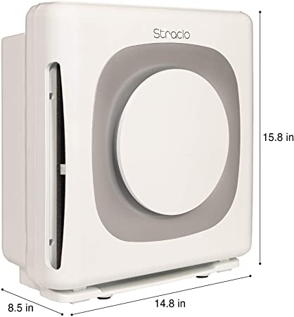 STRACLO MR-125BC Air Purifier or Home, Office, Bedroom, Kitchen Upto 300 sq. ft with H13 True HEPA Highly Efficient 3-Stage Air Filtration