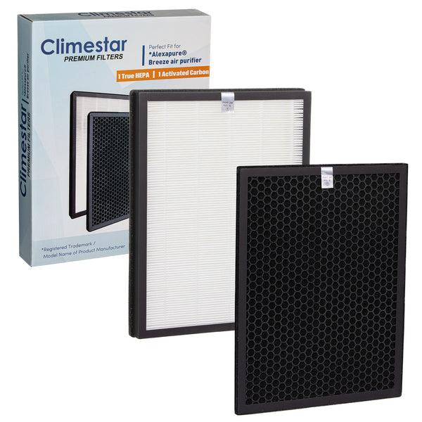 Climestar Filter for Alexapure Breeze Air Purifier – 1 True HEPA Filter and 1 Activated Carbon Pre-Filter, 1 Set