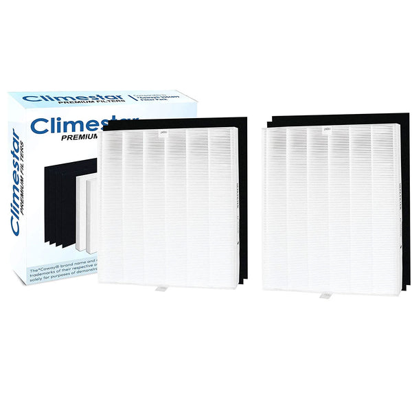 Climestar True HEPA Pack of 2 HEPA Plus 4 Carbon Filter for Coway AP-1512HH Mighty Air Purifier Model 3304899